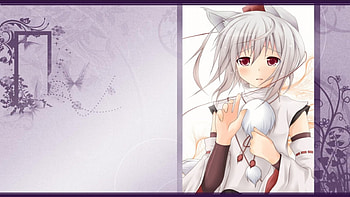 Touhou, sweet, cute, girl, beautiful, beauty, woman, purple, butterfliy, anime, flowers HD wallpaper