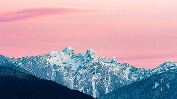Snowy Mountains At Sunrise Canada , snow, mountains, nature HD wallpaper