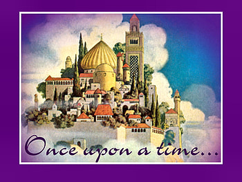 Once Upon A Time, artwork, painting, fantasy, art, clouds, castles in the sky HD wallpaper