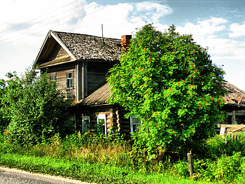 My village, farm, nature, russia, village HD wallpaper