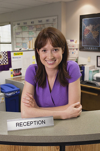 The Office Reception Desk Featuring TV Show Character, TV Show HD phone wallpaper