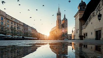 Poland travels, Krakow city, Urbanscapes, Historical landmarks HD wallpaper