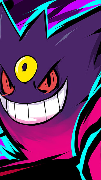 Haunter , Mega Gengar appearance, Ghost-type Pokmon, Eerie background HD phone wallpaper