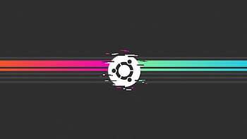 Ubuntu glitch minimal art, , Abstract visuals, Distorted aesthetics HD wallpaper