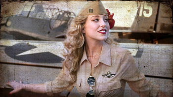 Army Pinup, model, blonde, art, pinup, beautiful HD wallpaper