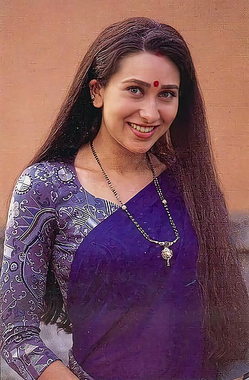 Karishma Kapoor, dress, lip, vintage, Bollywood HD phone wallpaper