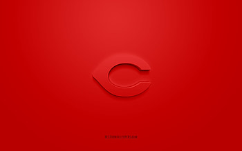 Cincinnati Reds emblem, creative 3D logo, red background, American baseball club, MLB, Cincinnati, USA, Cincinnati Reds, baseball, Cincinnati Reds insignia HD wallpaper