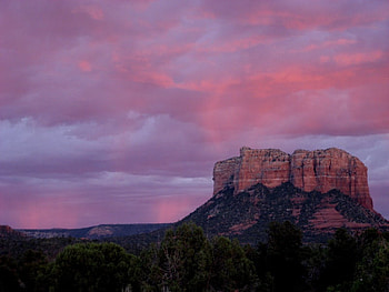 Red Rock Oak Creek Canyon, clouds, canyon, rock, tree HD wallpaper