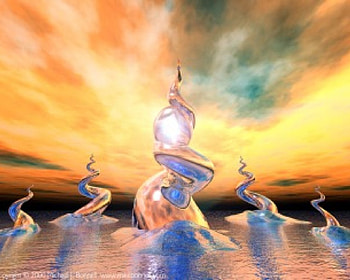 Neptune's crown, colorful, graphic HD wallpaper