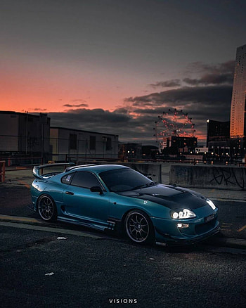 Supra, green, blue, car, mk4, a80 HD phone wallpaper
