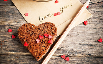 Hearts, Love, Cookies, Inscription, Heart, Pencil, Love You HD wallpaper