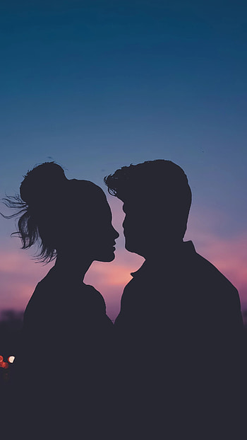 Love Couple, Painting, Night Love HD phone wallpaper