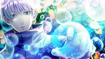 White Hair Blue Eyes Satoru Gojo Jujutsu Kaisen HD wallpaper