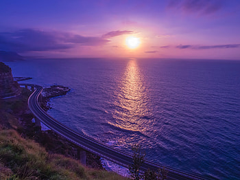 Road Bridge Across Seascape , seascape, nature, road, bridge HD wallpaper