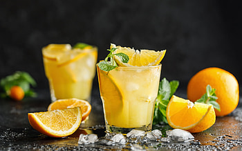 orange smoothies, healthy drinks, orange juice, oranges, ice, smoothies, glass of smoothies, fruits HD wallpaper