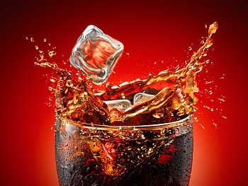 Coca-Cola, glass, coca, cola, ice HD wallpaper