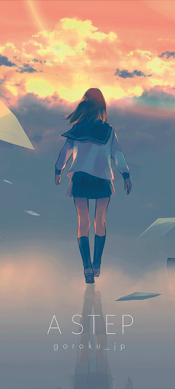 brown hair, long hair, Anime, Original HD phone wallpaper