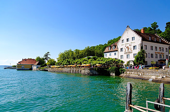 Cities, Nature, Water, Rivers, Trees, City, Lake, House, Germany, Meersburg HD wallpaper