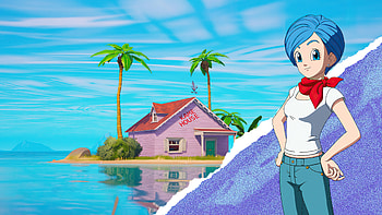Bulma Fortnite Dragon Ball Kame House, fortnite, dragon-ball, 2022-games, games, bulma, anime HD wallpaper