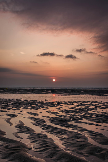 Nature, Sunset, Sky, Sea, Coast HD phone wallpaper
