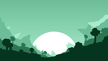 Green Valley Minimalist, green, valley, minimalist, artist, artwork, art, digital-art, deviantart HD wallpaper