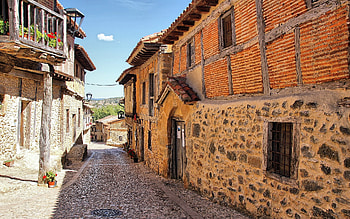 Calatanazor, Spain, street, houses, Spain, town HD wallpaper