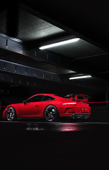 Techart Porsche 911 GT3, Red car luxury, Dynamic speed, Exquisite craftsmanship HD phone wallpaper