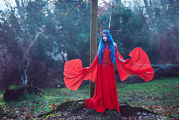ღ, Girl, Nature, Dress, Trees, Forest HD wallpaper