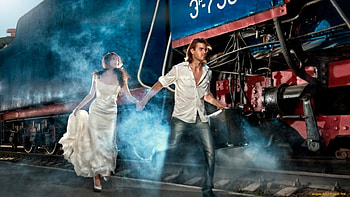 run..., runing, wedding dress, couple, jeans, shirt HD wallpaper