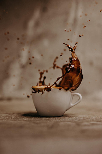 Food, Drops, Coffee, Cup, Spray, Drink, Beverage HD phone wallpaper
