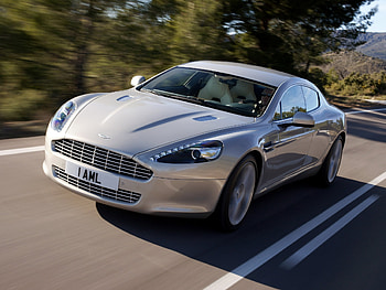 Aston Martin, Cars, Asphalt, Front View, 2009, Silver, Rapide HD wallpaper