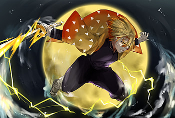 Zenitsu Agatsuma, Zenitsu Agatsuma, Anime, Demon Slayer: Kimetsu no Yaiba HD wallpaper