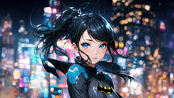 Batwoman Anime Girl , batwoman, superheroes, anime-girl, anime, ai-girls, ai, artist, artwork, digital-art, deviantart HD wallpaper
