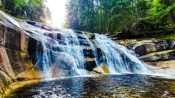 Czechia (Czech Republic), Waterfall wonder, Natural beauty, Czech landscape HD wallpaper