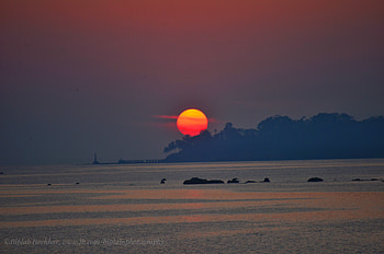 Sunrise, atmosphere, sky, seascape, sun, morning HD wallpaper