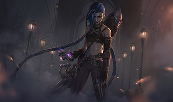 Arcane Jinx Splash Art , arcane, netflix, jinx-league-of-legends, tv-shows, league-of-legends, artstation HD wallpaper