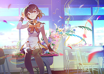 Anime Girl In School Uniform, anime-girl, anime, artist, artwork, digital-art HD wallpaper