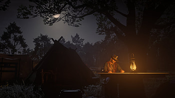 RDR2 Night, Red Dead Redemption 2, Arthur Morgan, Dutch van der Linde, night HD wallpaper