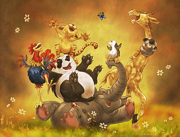Happy Animals, happy, humor, funny, animals HD wallpaper