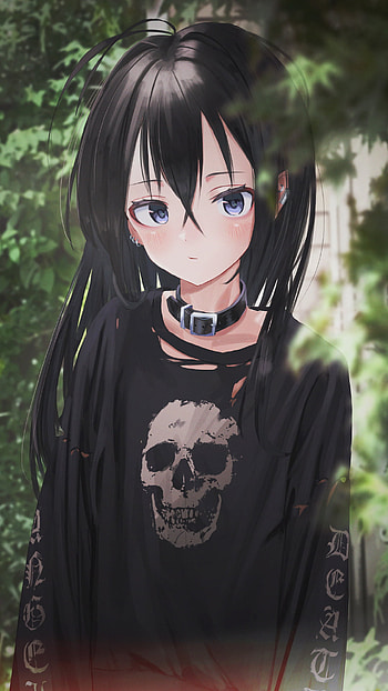 Anime goth girl, Original creation, Dark beauty, Artistic HD phone wallpaper
