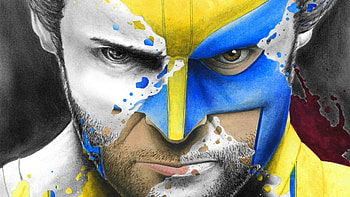 Wolverine Splatter Portrait , wolverine, artist, superheroes, artwork HD wallpaper
