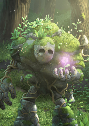 Garden Golem, Artistic creation, Nature-inspired, Serene guardian HD phone wallpaper