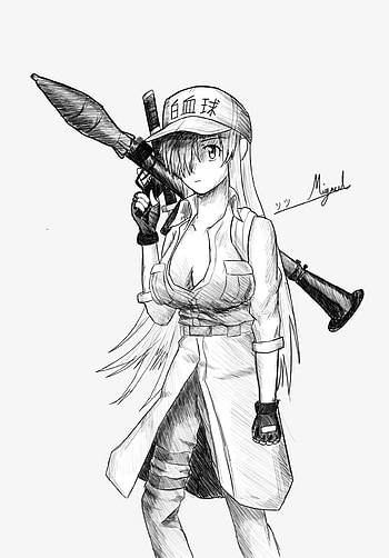 Cells at Work! Code Black, Hakkekkyuu U 1196, And her two kohais, Imgur HD phone wallpaper