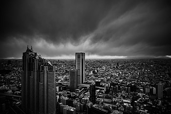 Cities, City, Skyscrapers, Bw, Chb HD wallpaper