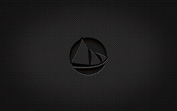 Solus carbon logo, , grunge art, carbon background, creative, Solus black logo, Linux, Solus logo, Solus HD wallpaper