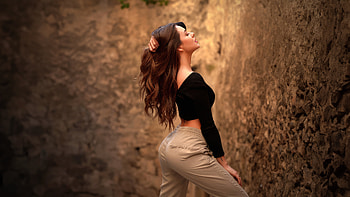 Girl Holding Her Hairs Back, girls, model HD wallpaper