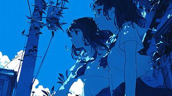 Blue Tones Anime Girls, Anime, blue anime, anime girl, girl, blue HD wallpaper