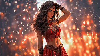 Wonder Woman Realm Of Love, wonder-woman, superheroes, artwork, artist, art, digital-art HD wallpaper