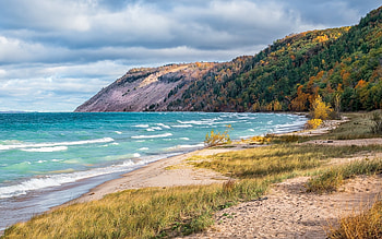 Lake Michigan, USA, Michigan, America, lake, beach, coast HD wallpaper