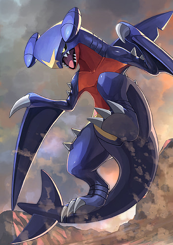 Pokmon fanart, Garchomp illustration, Gaming Pokmon, Artistic tribute HD phone wallpaper
